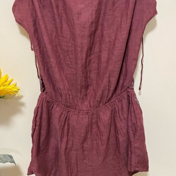 NEW Free People Weila Romper plum Floral Embroidered size XS - Picture 9 of 12